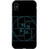 Fibonacci Golden Ratio Geometry Mathemat Custodia per iPhone XS Max Matematica della geometria a spirale del cerchio della sezione aurea di Fibonacci