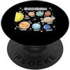 Solar System Astronomy Space Science Pla Sistema Solare Pianeti Astronomia Spazio Galassia Sole Stelle Bambini PopSockets PopGrip Adesivo