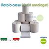 10 ROTOLI TERMICI mm 80x80 Carta Termica Anima 12 Omologati Registratore Cassa