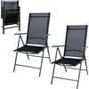 CCLIFE Sedie Pieghevoli Set Sedie Pieghevoli Impermeabile e Resistente al Sole Colore:Grigio intenso Dimensione:2pz-Set