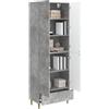 vidaXL Set di 2 armadi grigio cemento in legno di ingegneria, set di mobili eleganti per ufficio, soggiorno moderno, decorazione funzionale, compatto ed elegante