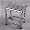 Generic Sgabello da doccia in acciaio inox, capacità 300 kg, antiscivolo, ideale per anziani e disabili