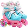 DMAIS Pattini a rotelle - Scarpe da pattinaggio su ruote | Scarpe con ruote di varie misure | Comodo utilizzo dei pattini per bambini | Scarpe con ruote per bambini di uso sicuro per bambini
