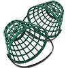 VANZACK Cestino per Palline da Golf Verde in Plastica Resistente 2 Pezzi Capienza 50 Palline, Organizer Portatile per Golf All'aperto
