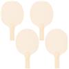 Niltracy 2 paia di racchette da ping pong in legno grezzo fai da te per giochi da tavolo da ping pong per interni ed esterni