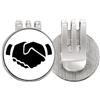 no/no Shake Hands Gesto Contorno Modello Golf Ball Marker Cappello Cap Clip Smalto Magnetico