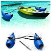 VSAQLNWZ Stabilizzatore Kayak, Doppia Valvola Gonfiabile Kayak Float, Robusto Kit Stabilizzatore Gonfiabile per Canoa per Kayak E Barche con Fori,Blue