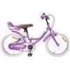 QUAHEAS Bicicletta per bambini 40 cm rosa chiaro per 4-6 anni con telaio in acciaio, sedile e manubrio regolabili, freno cerchione, piastra di protezione, campanello, ruota leggera per città, tempo
