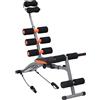 GeenYuu Attrezzo per addominali a forma di L con fasce elastiche, attrezzo fitness in acciaio con schienale regolabile, imbottitura per seduta e gambe girevoli, per allenamento addominale, allenamento