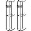 QUAHEAS Supporto per ostacoli a barile, 2 pezzi, in acciaio nero, con cuscinetti regolabili, 15 x 10,5 x 54,5 cm, accessori per allenamento, torneo, dressage e salto