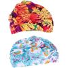 POPETPOP 2pezzi Cuffia da Nuoto Plissettata Donna con Copriorecchie Protezione Solare Leggera e Flessibile per Piscina Spiaggia Mare