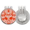 no/no Red Pechino Opera Head Paper Cut Golf Ball Marker Hat Cap Clip Smalto Magnetico
