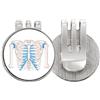 no/no Rib Thoracic Lucky Illustration Golf Ball Marker Hat Cap Clip smalto magnetico