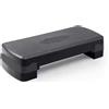 KARAN KING Stepper fitness per casa e palestra, cardio, pesi, yoga, allenamento, altezza regolabile a 2 livelli (10,15 cm), set di accessori perfetto per routine di fitness (arancione)