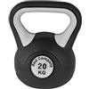 Bad Company Kettlebell in plastica con Manico I Peso a Sfera Serie Black & White I 20 kg