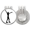 no/no Roller Skating Sport Black Outline Golf Ball Marker Hat Cap Clip smalto magnetico