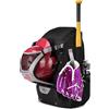 Tressify Zaino da baseball e borsa per mazze da softball per adulti, 36-55 l, borsa sportiva di grande capacità con porta casco e tasche per borracce, in tessuto Oxford, multifunzione, nero