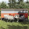 QUAHEAS Paravento da campeggio, blu, 340 x 130 cm, impermeabile, in poliestere con rivestimento in PU, pieghevole e leggero, resistente per esterni, spiaggia, campeggio, picnic, giardino, barbecue