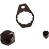 Gettimore Per Daiwa Tatula 300/400 Mulinello Da Pesca Maniglia Vite Dado Cap Piastra di Bloccaggio Lega di Alluminio Mandrino Parti di Riparazione Nero Set 3 Pezzi Mano Destra