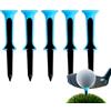 Generisch Tees da golf durevoli in plastica (confezione da 5) - Tees a gradini da 80 mm con limitatore di altezza e testa morbida, supporto riutilizzabile per palline da golf per Driving Range