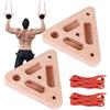 Generic Tavola da arrampicata | Attrezzatura triangolare in legno per fitness con tasche multi-profondità, supporto per porta | per cantina, appartamento, palestra, dormitorio, studio, casa, sala giochi