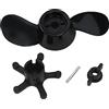 BowyTrading di Ricambio a 2 Pale in plastica Rinforzata per Motori fuoribordo da 12 V e 24 V, Kit di eliche Nere Resistente con Montaggio Facile, Ideale per acque Poco Profonde e in