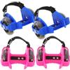FOYTOKI Scarpe Roller Ruote Luminescenti in Pvc e Adulti, 2 Paia di Scarpe da Pattinaggio Regolabili, Resistenti e Comode per Back To School Party