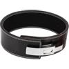 Zjythocyber Cintura per squat da bodybuilding, cintura in pelle per sollevamento pesi per stacco e squat, supporto lombare in vera pelle con fibbia multi-regolabile per l'allenamento (Black)