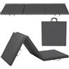 HOMCOM Tappetino da ginnastica pieghevole, 180 x 60 x 5 cm, con manico, tappetino per yoga, sport, fitness, pilates, rivestimento sintetico