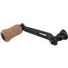 MoSundi Manico singolo in fibra di carbonio da 70 mm per mulinelli Daiwa Fuego Salamandura manopola rotonda con 2 cuscinetti per canna da pesca oro argento