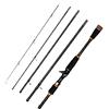 Generic Canna da pesca portatile, leggera in fibra di carbonio, canna da pesca, canna da lancio, 2,1 metri, per baitcasting rimovibile per acqua e salata, pesce bocca di cavallo