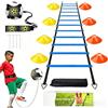 Kezidhp Cinesini per Allenamento Calcio, Allenamento Calcio e Cinesini - Set Completo con Scala di coordinazione 6m, 12 cinesini e Lanciatore di Calcio, Appassionati di Calcio