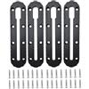 Generisch Set di 4 binari per kayak, binario di montaggio universale con 32 viti, profilo piatto per trovatore di pesci, porta canna da pesca e portabicchieri, ABS nero, 18,5 cm