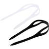RNXRZANK Cinturino in Silicone per Occhialini da Nuoto di Ricambio, Nero+Bianco, 49 cm