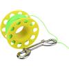 Cerlyiont Bobina Subacquea in Plastica ad Alta Densità con Cinghia Portatile e Gancio in Acciaio Inox 316 - Ideale per Immersioni, Pesca Subacquea e Attività Nautiche (Gialla)