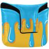 aidingzhi Graffiti Art - Copritesta per putter, con chiusura magnetica, per uomini e donne, in pelle PU, impermeabile, colore: giallo e blu
