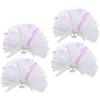 Toyvian 4 Pezzi Pompon da Cheerleading Donna in PE Leggero con Manico ad Anello, Brillante e Portatile per Competizioni Sportive e Spettacoli di Danza di Squadra