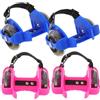 MOLUCKFU Scarpe da Pattinaggio Luminose in Pvc, 2 Paia Regolabili e Adulti, da Skate per Principianti per Back To School Party