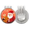 no/no mas Santa Claus Fiocco di neve Alce Festival Golf Ball Marker Cappello Cap Clip Smalto Magnetico