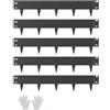 VEVOR Bordatura in Acciaio Metallo Antiruggine per Giardino, Bordatura Pieghevole per Prato Resistente, Facile da Installare, Divisorio Aiuole Cortile, Nero 5 Pezzi 990 x 181 x 1,5 mm