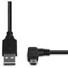 Lindy 31972 - Cavo USB 2.0 Tipo A / Mini-B ad angolo, 2m