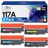LxTek 117A Con Chip Toner Compatibile per HP Color Laser 150nw per Toner HP 117A W2070A per HP Color Laser 150nw MFP 179fnw 179fwg 178nw 178nwg 150a 150w (Nero Ciano Giallo Magenta, 4-Pack)