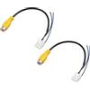 Kaelaxroy Set di 2 cavi 10 pin con ingresso video RCA per autoradio Android, adattatore per telecamera di retromarcia e segnali WiFi Bluetooth, lunghezza 18 cm