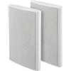 STUDIOFINIX Altoparlanti da parete ultra sottili da 13,3 cm (5,25 pollici), 240 W, 8 Ohm, passivi, per home theater, interni, per camera da letto, cucina, soggiorno, bianco (coppia)