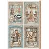 Carta di riso Symphony 4 cards Stamperia