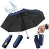 UHETLET - Ombrello compatto resistente alle tempeste con 8 nervature, ombrello tascabile mini, ombrello tascabile pieghevole, ombrello UV mini, leggero, mini ombrello da donna, perfetto per la