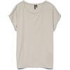VERO MODA VMLAVA Plain SS Top Stripe GA, Farina d'avena/Strisce: Oro Lurex, S