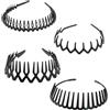 GNALIA 4 Pezzi Fascia Per Capelli Ondulata Non Slip Teeth Hairband Multiplo Stile Adatto Per Sport/Yoga/Dancing/Trucco
