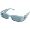 Balenciaga BB0096S 025 | Occhiali da Sole Graduati o Non Graduati | Plastica | Rettangolari | Blu | Adrialenti