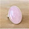 Stupefacente Quarzo Rosa Gemma 925 Argento Sterling Artigianale Anello RQG-77